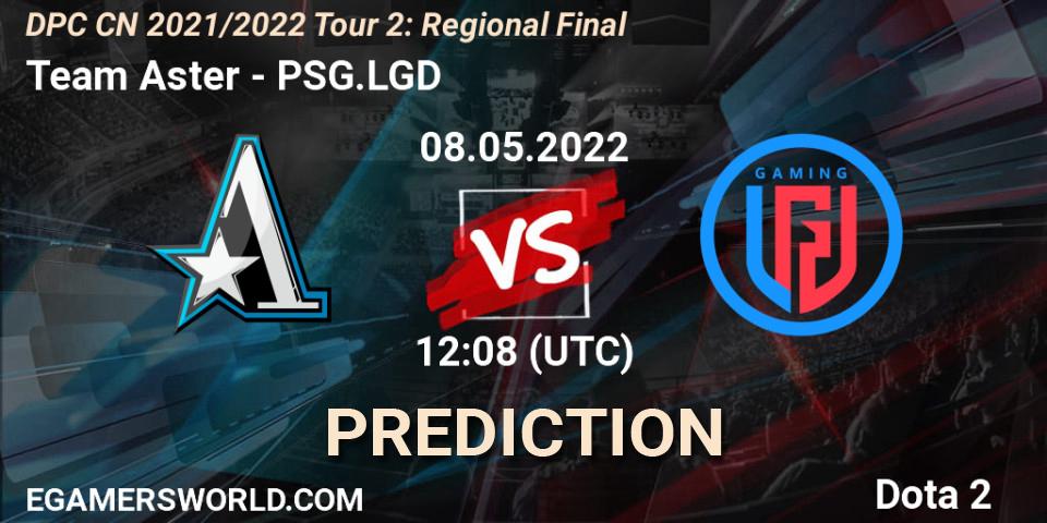 Pronóstico Team Aster - PSG.LGD. 08.05.2022 at 12:08, Dota 2, DPC CN 2021/2022 Tour 2: Regional Final
