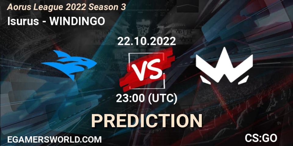 Pronóstico Isurus - WINDINGO. 23.10.22, CS2 (CS:GO), Aorus League 2022 Season 3