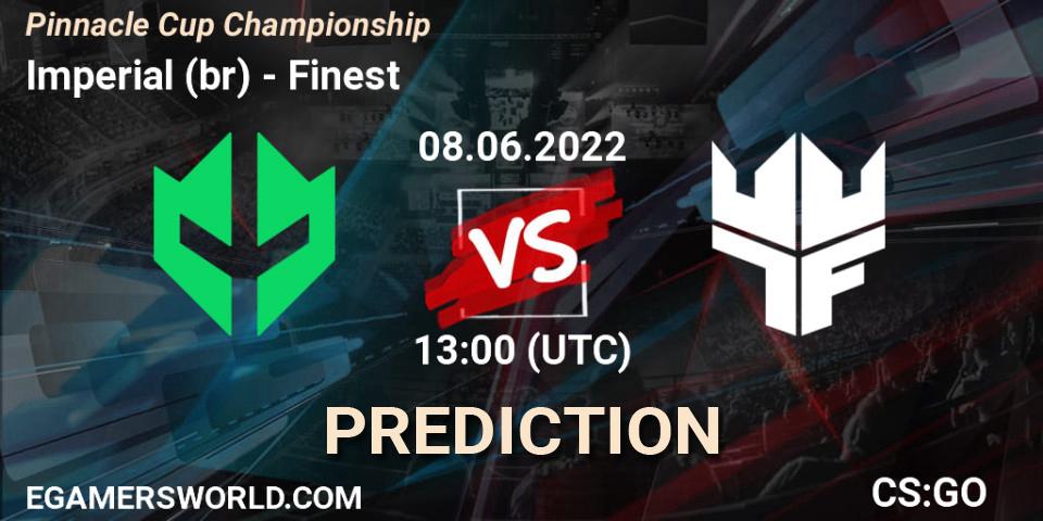 Pronóstico Imperial (br) - Finest. 08.06.2022 at 13:00, Counter-Strike (CS2), Pinnacle Cup Championship