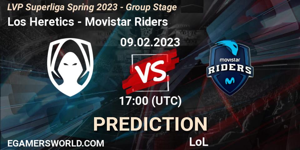 Pronóstico Los Heretics - Movistar Riders. 09.02.23, LoL, LVP Superliga Spring 2023 - Group Stage