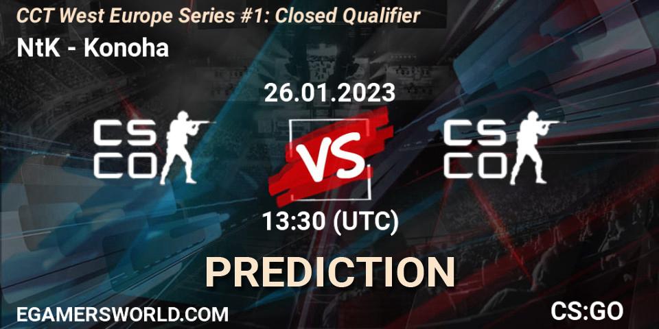Pronóstico NtK - Konoha. 26.01.23, CS2 (CS:GO), CCT West Europe Series #1: Closed Qualifier