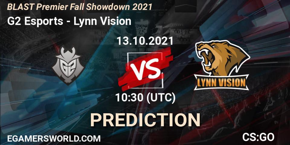 Pronóstico G2 Esports - Lynn Vision. 13.10.2021 at 10:30, Counter-Strike (CS2), BLAST Premier Fall Showdown 2021
