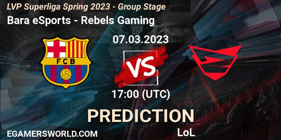 Pronóstico Barça eSports - Rebels Gaming. 07.03.2023 at 21:00, LoL, LVP Superliga Spring 2023 - Group Stage