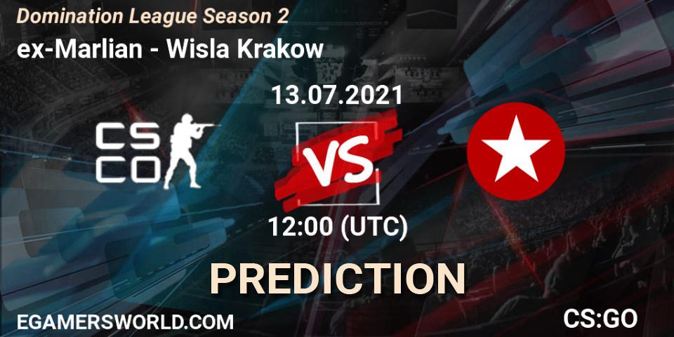 Pronóstico ex-Marlian - Wisla Krakow. 13.07.2021 at 12:00, Counter-Strike (CS2), Domination League Season 2