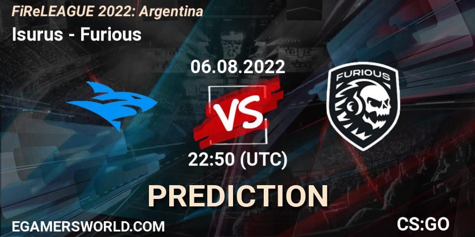 Pronóstico Isurus - Furious. 06.08.2022 at 23:05, Counter-Strike (CS2), FiReLEAGUE 2022: Argentina