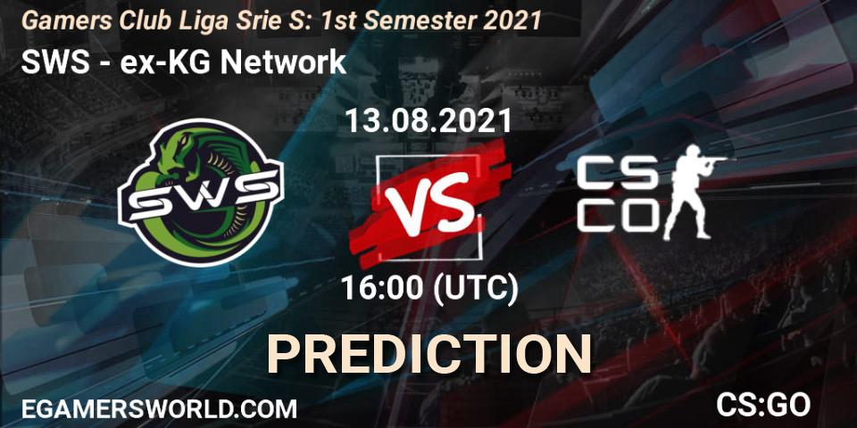 Pronóstico SWS - ex-KG Network. 13.08.2021 at 16:00, Counter-Strike (CS2), Gamers Club Liga Série S: 1st Semester 2021