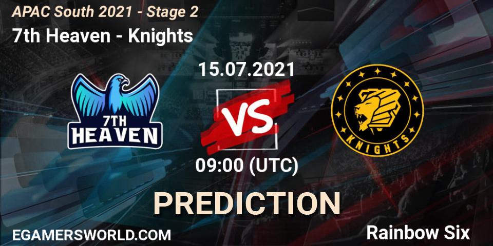 Pronóstico 7th Heaven - Knights. 15.07.2021 at 09:00, Rainbow Six, APAC South 2021 - Stage 2