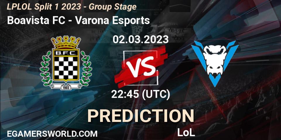 Pronóstico Boavista FC - Varona Esports. 02.03.2023 at 22:45, LoL, LPLOL Split 1 2023 - Group Stage