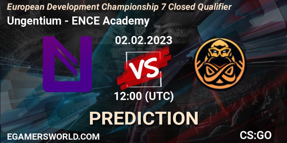 Pronóstico Ungentium - ENCE Academy. 02.02.23, CS2 (CS:GO), European Development Championship 7 Closed Qualifier
