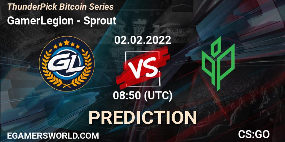 Pronóstico GamerLegion - Sprout. 02.02.2022 at 08:50, Counter-Strike (CS2), ThunderPick Bitcoin Series