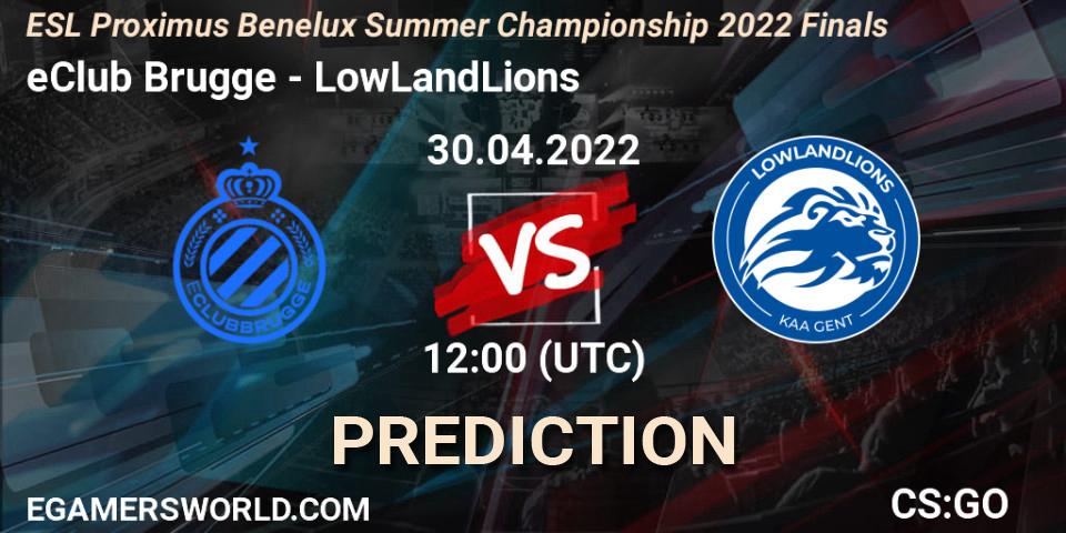 Pronóstico eClub Brugge - LowLandLions. 30.04.2022 at 13:30, Counter-Strike (CS2), ESL Benelux Championship Spring 2022