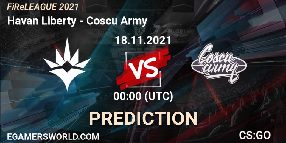 Pronóstico Havan Liberty - Coscu Army. 18.11.2021 at 00:15, Counter-Strike (CS2), FiReLEAGUE 2021