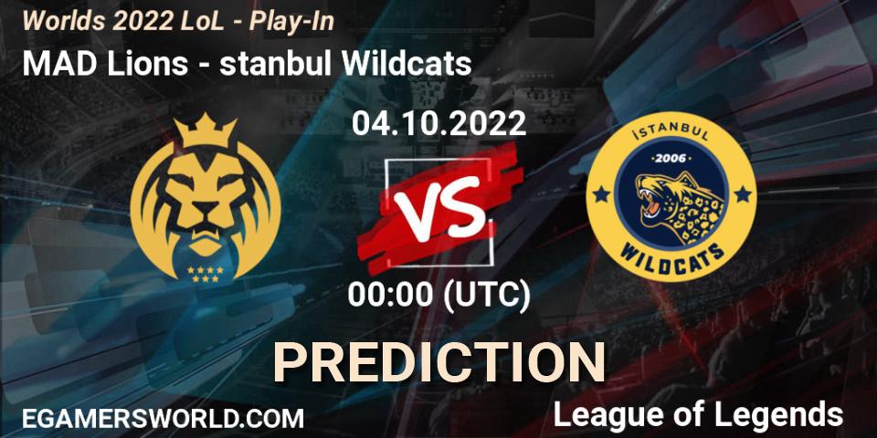Pronóstico MAD Lions - İstanbul Wildcats. 30.09.2022 at 00:30, LoL, Worlds 2022 LoL - Play-In