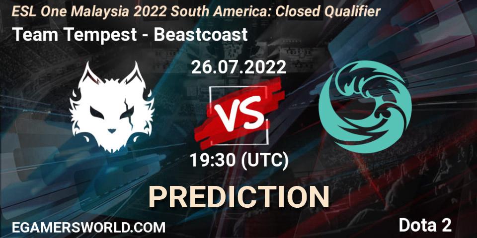 Pronóstico Team Tempest - Beastcoast. 26.07.2022 at 19:34, Dota 2, ESL One Malaysia 2022 South America: Closed Qualifier