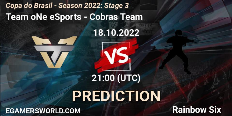 Pronóstico Team oNe eSports - Cobras Team. 18.10.2022 at 21:00, Rainbow Six, Copa do Brasil - Season 2022: Stage 3