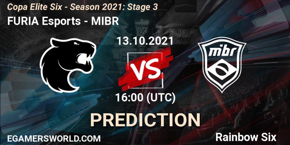 Pronóstico FURIA Esports - MIBR. 13.10.2021 at 16:00, Rainbow Six, Copa Elite Six - Season 2021: Stage 3
