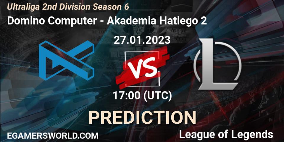 Pronóstico Domino Computer - Akademia Hatiego 2. 27.01.2023 at 17:00, LoL, Ultraliga 2nd Division Season 6