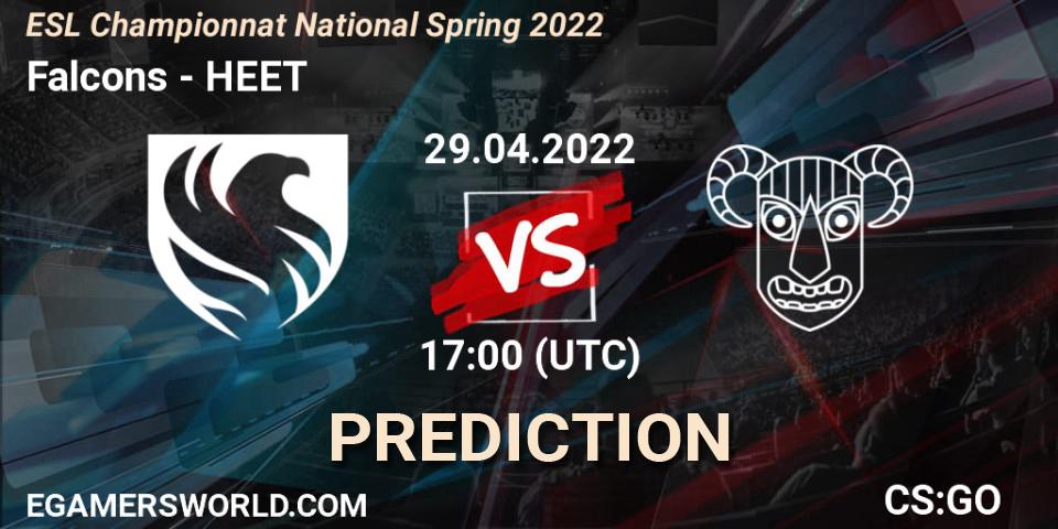 Pronóstico Falcons - HEET. 29.04.2022 at 17:00, Counter-Strike (CS2), ESL Championnat National Spring 2022