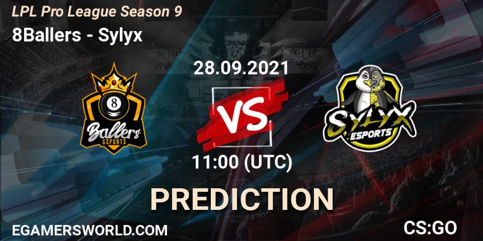 Pronóstico 8Ballers - Sylyx. 28.09.2021 at 10:30, Counter-Strike (CS2), LPL Pro League 2021 Season 3