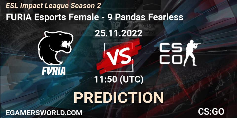 Pronóstico FURIA Esports Female - NOFEAR5. 25.11.2022 at 11:50, Counter-Strike (CS2), ESL Impact League Season 2