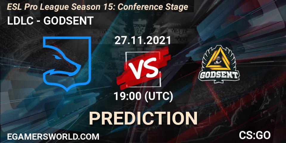 Pronóstico LDLC - GODSENT. 27.11.2021 at 19:00, Counter-Strike (CS2), ESL Pro League Season 15: Conference Stage