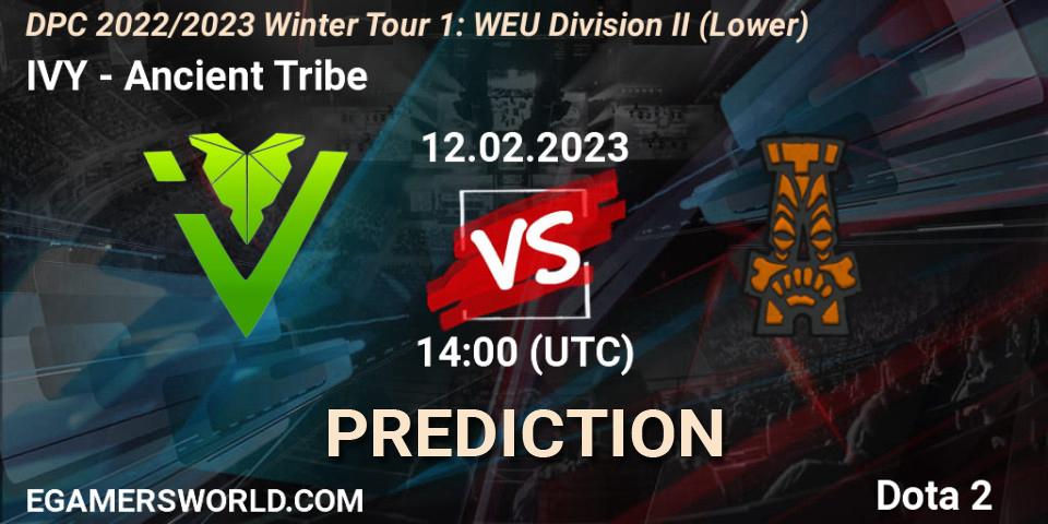 Pronóstico IVY - Ancient Tribe. 12.02.23, Dota 2, DPC 2022/2023 Winter Tour 1: WEU Division II (Lower)