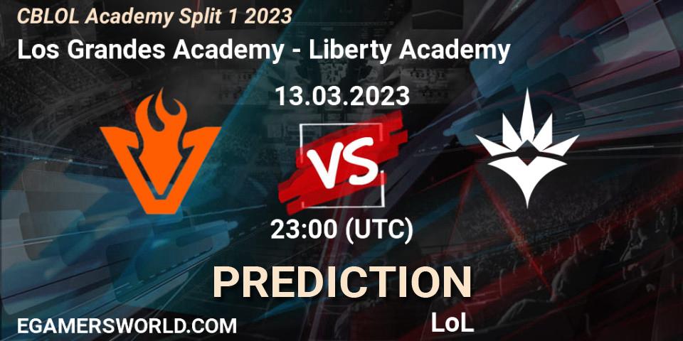 Pronóstico Los Grandes Academy - Liberty Academy. 13.03.2023 at 23:00, LoL, CBLOL Academy Split 1 2023
