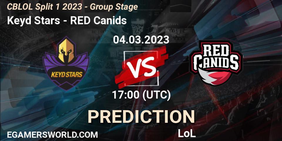 Pronóstico Keyd Stars - RED Canids. 04.03.2023 at 17:10, LoL, CBLOL Split 1 2023 - Group Stage