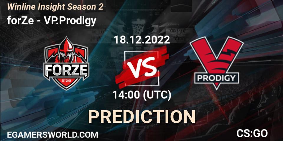 Pronóstico forZe - VP.Prodigy. 18.12.22, CS2 (CS:GO), Winline Insight Season 2