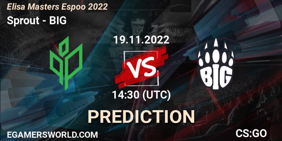 Pronóstico Sprout - BIG. 19.11.2022 at 14:50, Counter-Strike (CS2), Elisa Masters Espoo 2022