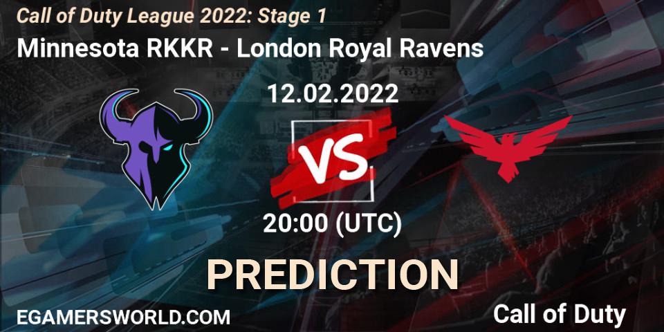 Pronóstico Minnesota RØKKR - London Royal Ravens. 12.02.2022 at 20:00, Call of Duty, Call of Duty League 2022: Stage 1