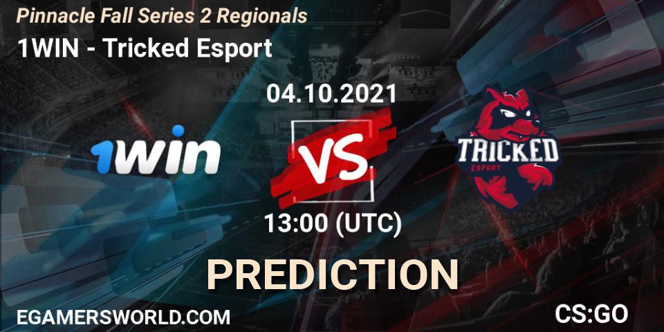 Pronóstico 1WIN - Tricked Esport. 04.10.2021 at 13:00, Counter-Strike (CS2), Pinnacle Fall Series 2 Regionals