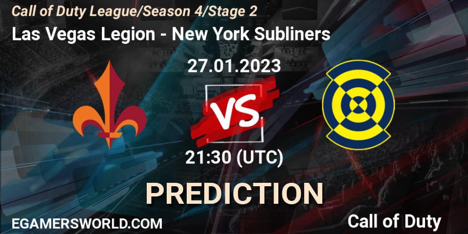 Pronóstico Las Vegas Legion - New York Subliners. 27.01.2023 at 21:30, Call of Duty, Call of Duty League 2023: Stage 2 Major Qualifiers