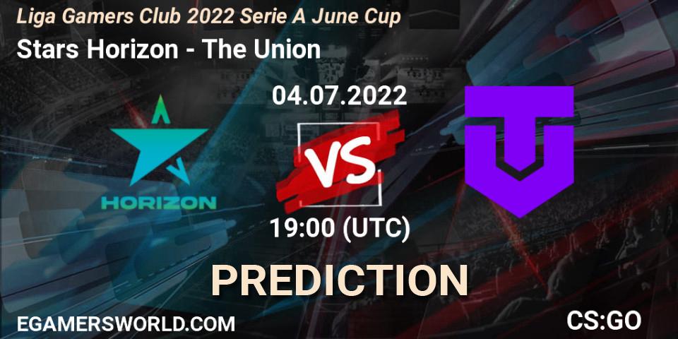 Pronóstico Stars Horizon - The Union. 04.07.2022 at 19:00, Counter-Strike (CS2), Liga Gamers Club 2022 Serie A June Cup