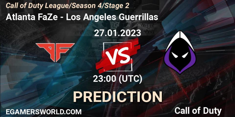 Pronóstico Atlanta FaZe - Los Angeles Guerrillas. 27.01.2023 at 23:00, Call of Duty, Call of Duty League 2023: Stage 2 Major Qualifiers