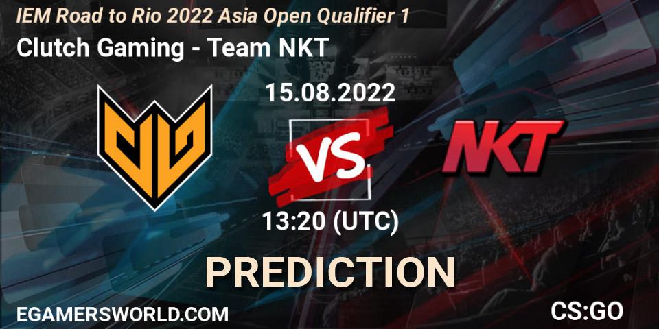 Pronóstico Clutch Gaming - Team NKT. 15.08.2022 at 13:20, Counter-Strike (CS2), IEM Road to Rio 2022 Asia Open Qualifier 1