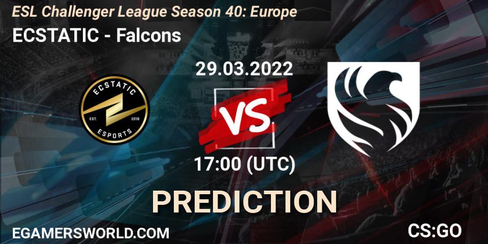 Pronóstico ECSTATIC - Falcons. 29.03.2022 at 17:00, Counter-Strike (CS2), ESL Challenger League Season 40: Europe