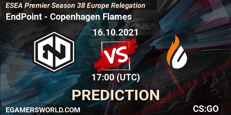 Pronóstico EndPoint - Copenhagen Flames. 16.10.21, CS2 (CS:GO), ESEA Premier Season 38 Europe Relegation