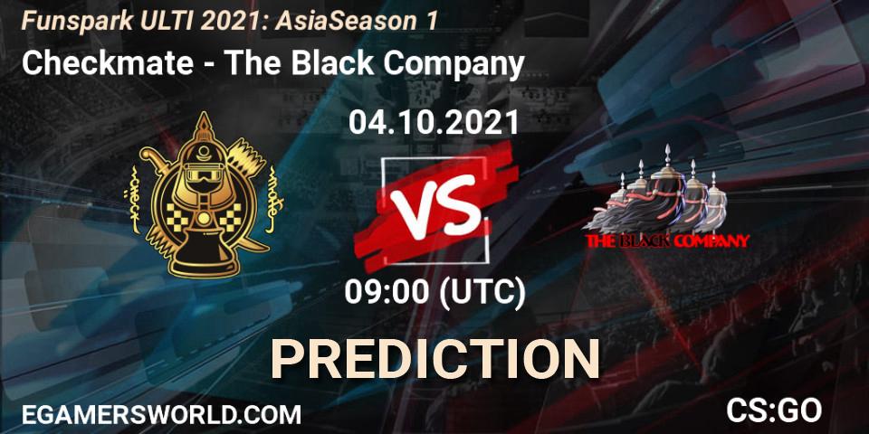 Pronóstico Checkmate - The Black Company. 12.10.2021 at 09:00, Counter-Strike (CS2), Funspark ULTI 2021: Asia Season 1
