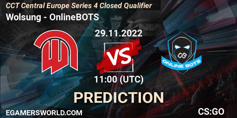 Pronóstico Wolsung - OnlineBOTS. 29.11.22, CS2 (CS:GO), CCT Central Europe Series 4 Closed Qualifier