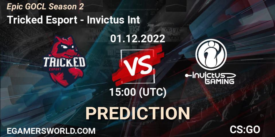 Pronóstico Tricked Esport - Invictus Int. 01.12.22, CS2 (CS:GO), Epic GOCL Season 2