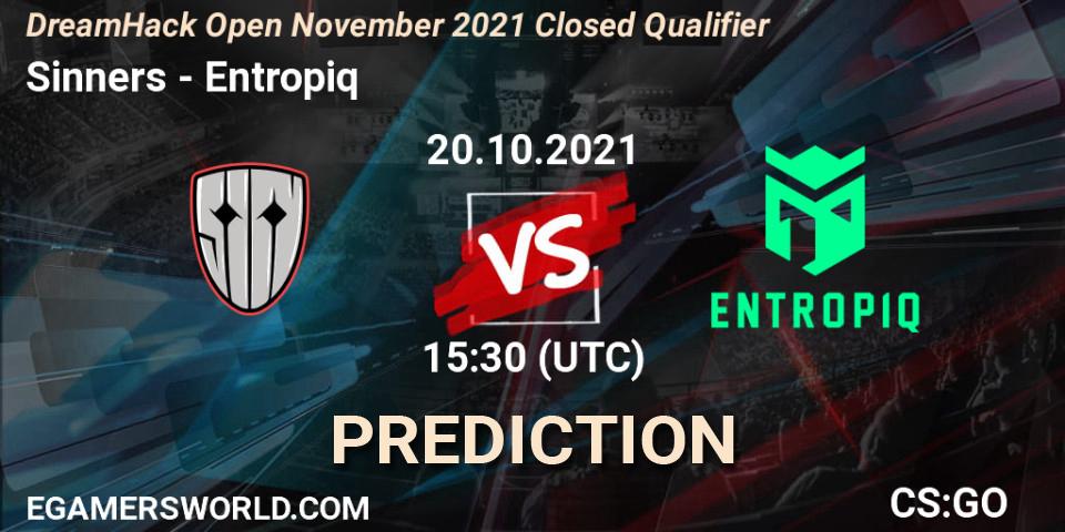Pronóstico Sinners - Entropiq. 20.10.2021 at 15:30, Counter-Strike (CS2), DreamHack Open November 2021 Closed Qualifier