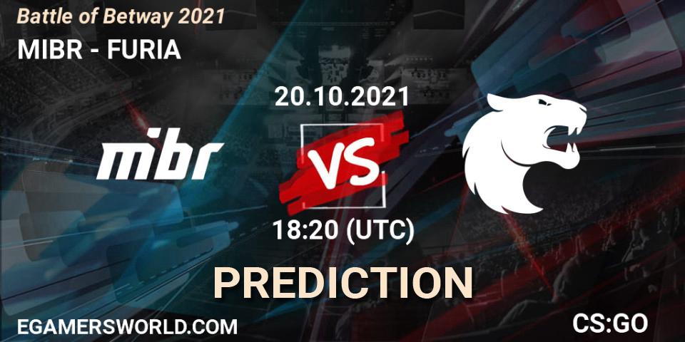 Pronóstico MIBR - FURIA. 20.10.2021 at 18:20, Counter-Strike (CS2), Battle of Betway 2021