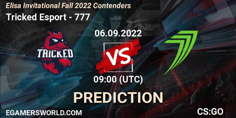 Pronóstico Tricked Esport - 777. 06.09.2022 at 09:00, Counter-Strike (CS2), Elisa Invitational Fall 2022 Contenders