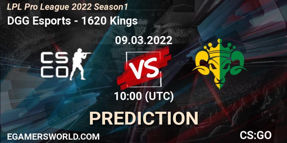 Pronóstico DGG Esports - 1620 Kings. 08.03.2022 at 07:30, Counter-Strike (CS2), LPL Pro League 2022 Season 1