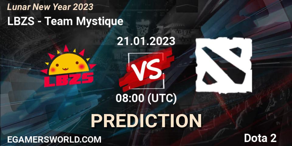 Pronóstico LBZS - Team Mystique. 21.01.2023 at 08:04, Dota 2, Lunar New Year 2023