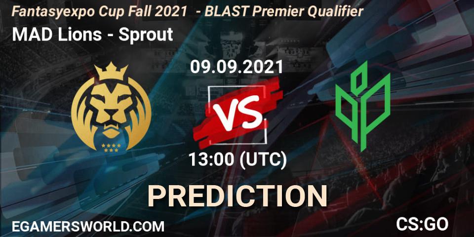 Pronóstico MAD Lions - Sprout. 09.09.2021 at 13:00, Counter-Strike (CS2), Fantasyexpo Cup Fall 2021 - BLAST Premier Qualifier