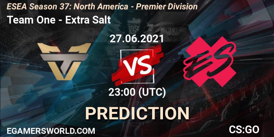 Pronóstico Team One - Extra Salt. 27.06.2021 at 23:00, Counter-Strike (CS2), ESEA Season 37: North America - Premier Division