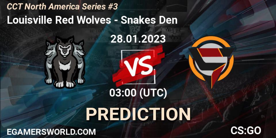 Pronóstico Louisville Red Wolves - Snakes Den. 29.01.23, CS2 (CS:GO), CCT North America Series #3