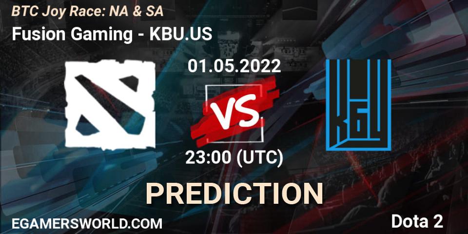 Pronóstico Fusion Gaming - KBU.US. 01.05.2022 at 23:28, Dota 2, BTC Joy Race: NA & SA